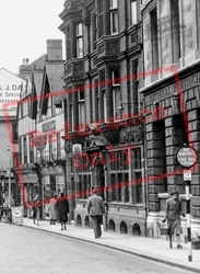 Abbeygate Street, Shops And Bank c.1950, Bury St Edmunds