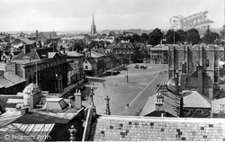 Angel Hill From Norman Tower 1929, Bury St Edmunds