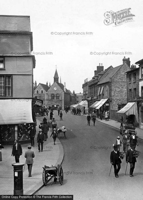 Photo of Bury St Edmunds, Butter Market And Moyse's Hall 1922