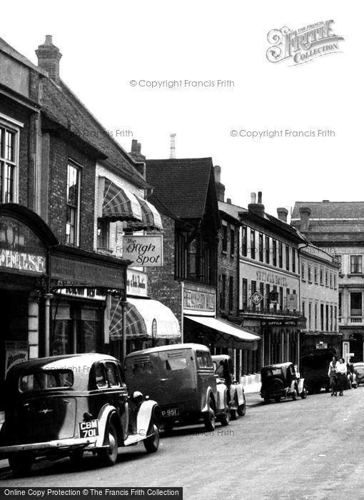Photo of Bury St Edmunds, Buttermarket Shops c.1950