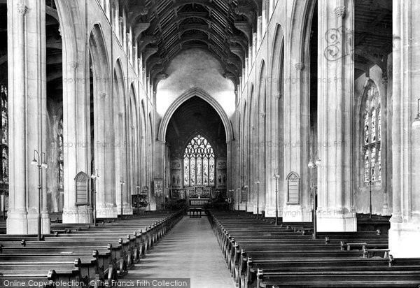 Photo of Bury St Edmunds, Cathedral Church Of St James, Interior 1922