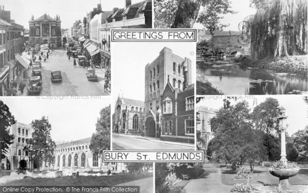 Photo of Bury St Edmunds, Composite c.1955