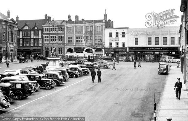 Photo of Bury St Edmunds, Cornhill c.1950