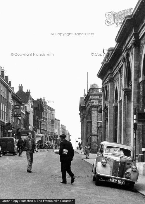 Photo of Bury St Edmunds, Crossing, Cornhill c.1950