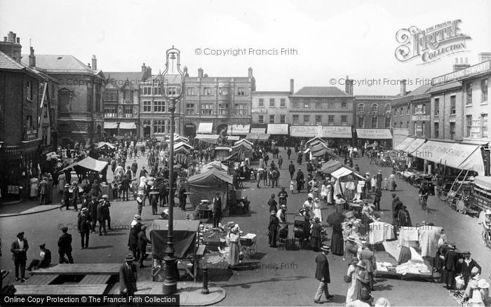 Photo of Bury St Edmunds, Market Place 1922