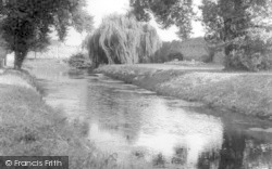 River Lark In Abbey Gardens c.1955, Bury St Edmunds