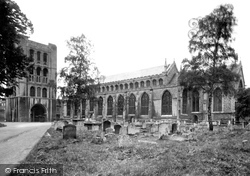 St James' Cathedral Church And Norman Tower c.1955, Bury St Edmunds