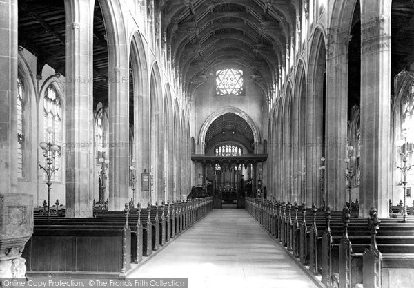 Photo of Bury St Edmunds, St Mary's Church, Interior 1922