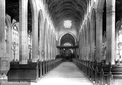 St Mary's Church, Interior 1922, Bury St Edmunds