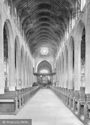 St Mary's Church Interior 1929, Bury St Edmunds