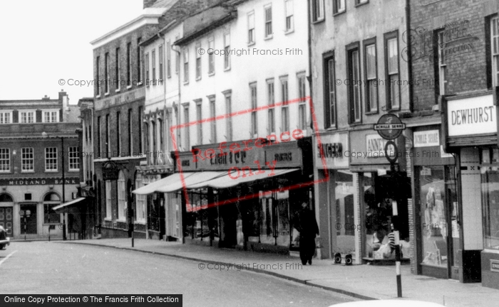 Photo of Bury St Edmunds, The Buttermarket Shops c.1965