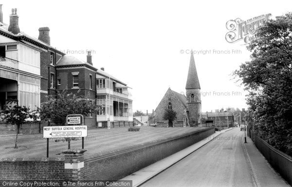 Photo of Bury St Edmunds, The Hospital And St Peter's Church c.1965