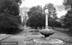 The Sundial And Abbey Gateway c.1955, Bury St Edmunds