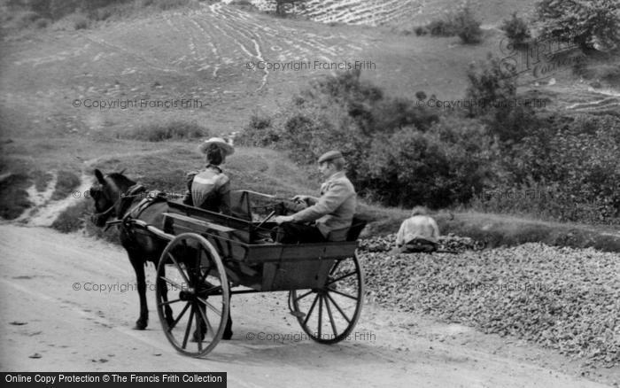 Photo of Butser Hill, Horse And Cart 1898