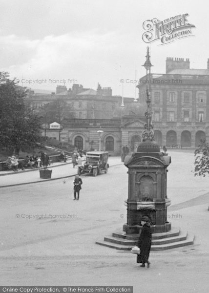 Photo of Buxton, Fountain Beside The Crescent Hotel 1923