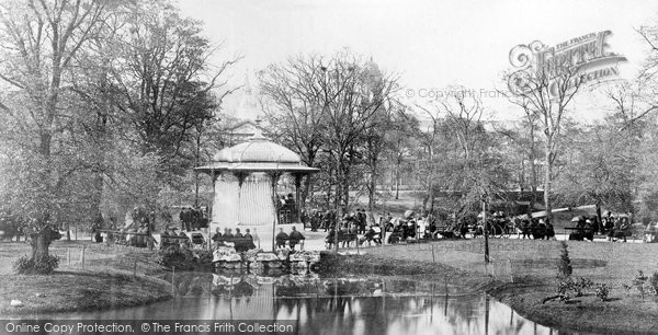 Photo of Buxton, Pavilion Gardens And Bandstand c.1872