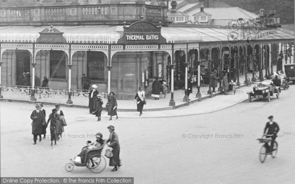 Photo of Buxton, Pedestrians By The Thermal Baths 1923
