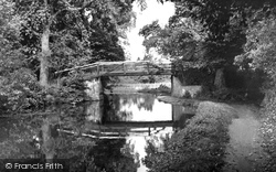 Byfleet, the Canal at Stoop Bridge c1955