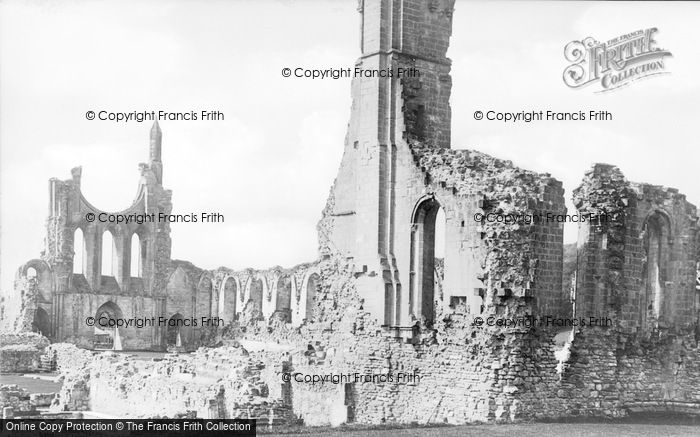 Photo of Byland Abbey, c.1939