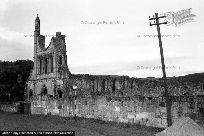 Photo of Byland Abbey, c.1952