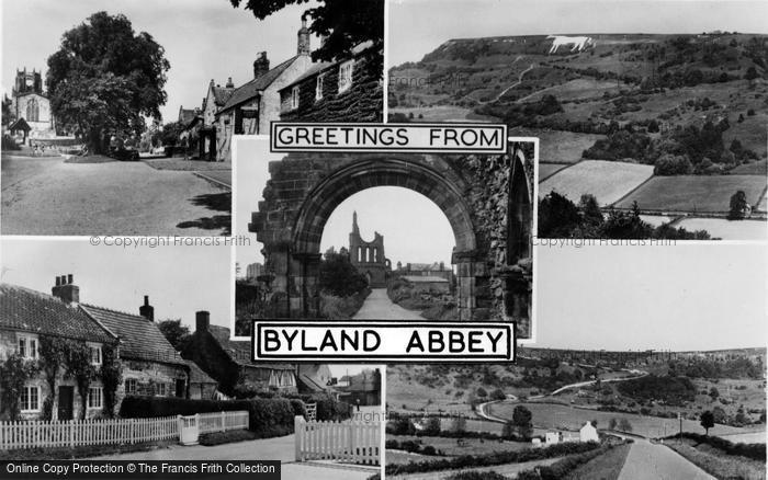 Photo of Byland Abbey, Composite c.1960