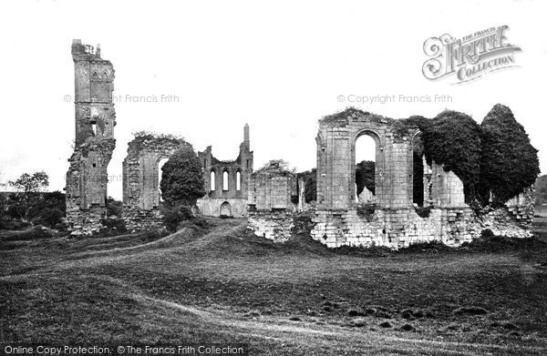 Photo of Byland Abbey, From East c.1866