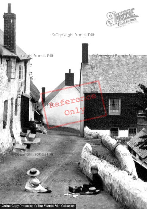Photo of Cadgwith, Children On Main Street 1899