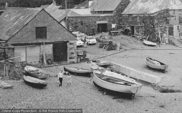Photo of Cadgwith, Visitors In Fishing Cove c.1970
