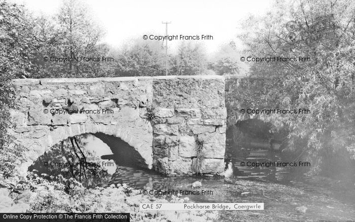 Photo of Caergwrle, Packhorse Bridge c.1955