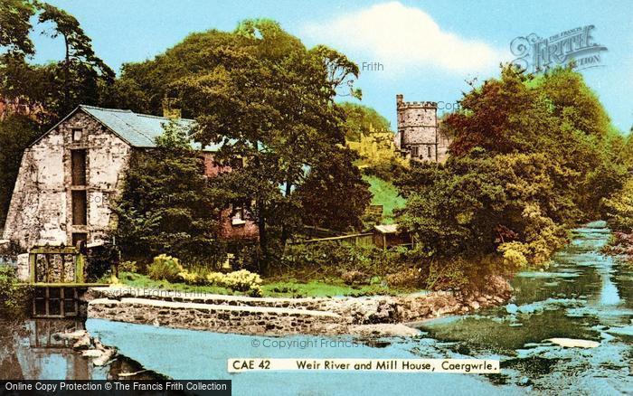 Photo of Caergwrle, Weir, River And Mill House c.1939