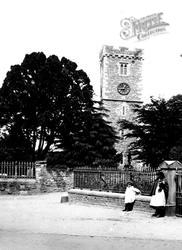 Children By St Cadoc's Church 1899, Caerleon