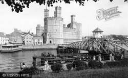 Aber Bridge And Castle c.1955, Caernarfon