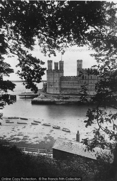 Photo of Caernarfon, Castle From The Wood c.1935