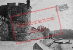 Castle, Walls And Promenade 1890, Caernarfon
