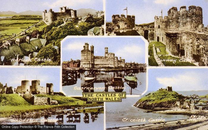 Photo of Caernarfon, Castles Of North Wales Composite c.1960