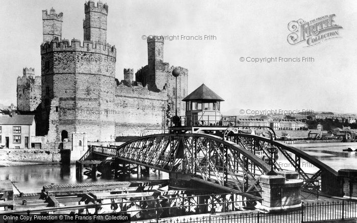Photo of Caernarfon, The Castle And Swing Bridge 1906