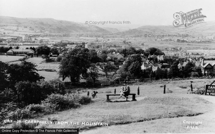 Photo of Caerphilly, From The Mountain c.1950