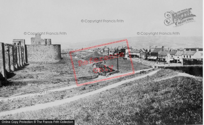 Photo of Caerphilly, The Castle And Castle Street c.1955