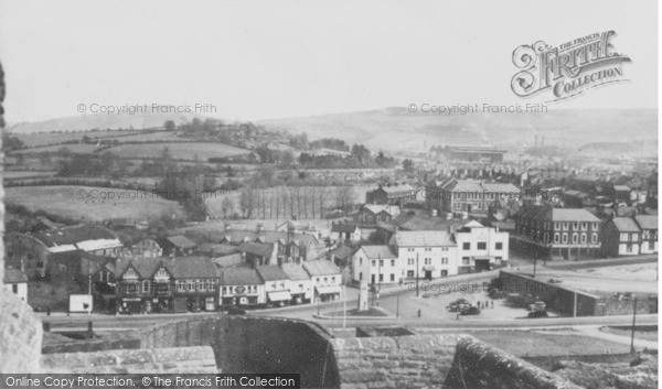 Photo of Caerphilly, View From The Castle c.1955