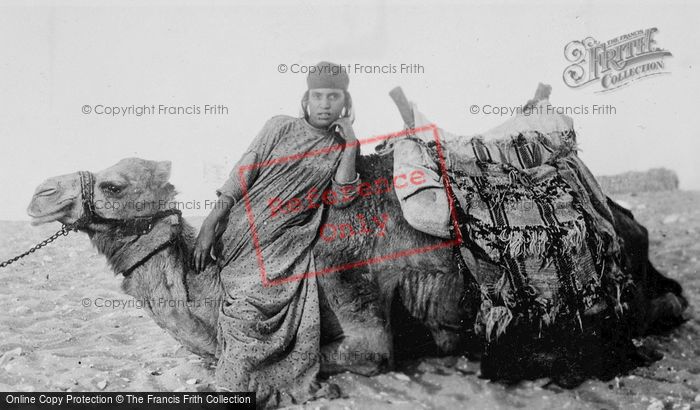 Photo of Cairo, A Woman And Camel c.1935
