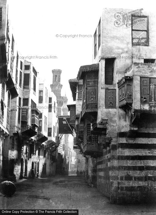 Cairo, street view 1858 Photo of Cairo, Street View 1858