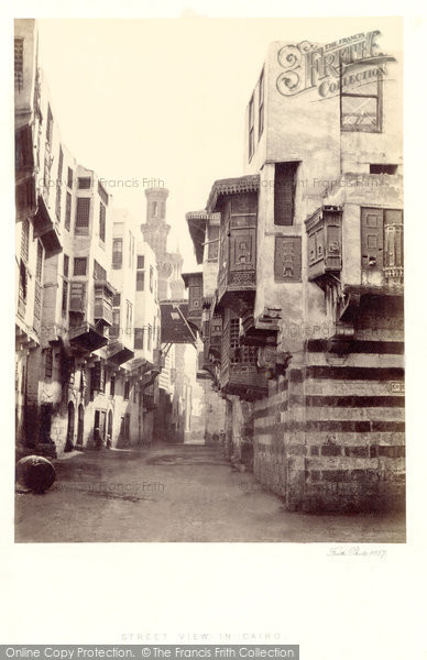Cairo, street view 1858 Photo of Cairo, Street View 1858