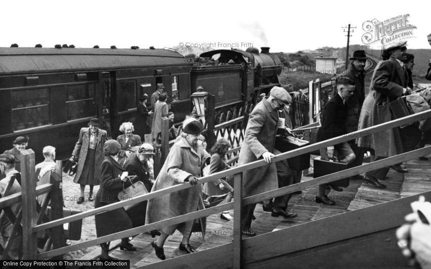 Caister-on-Sea, the "Camp Special" arrives, Holiday Camp c1955
