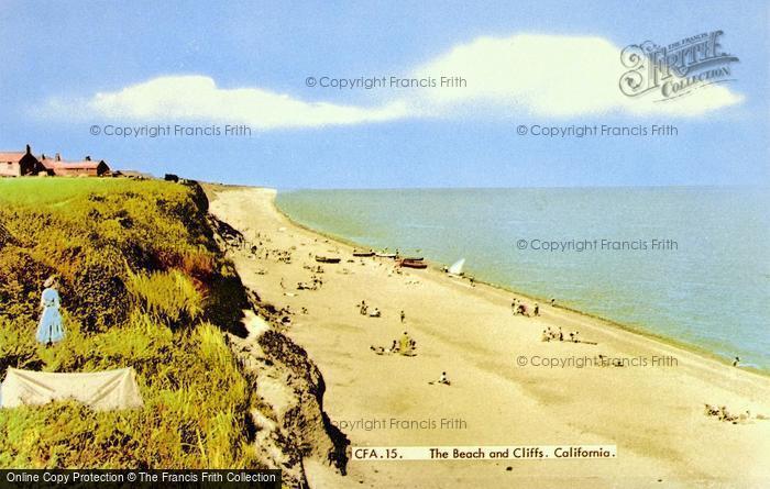 Photo of California, The Beach And Cliffs c.1955