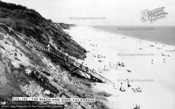 Photo of California, The Beach And Steps c.1955