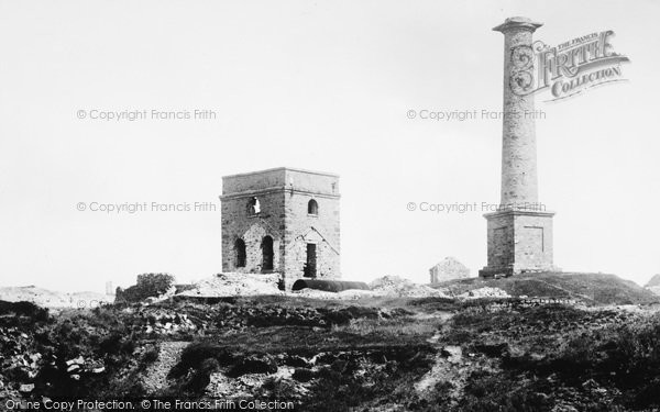 Photo of Callington, Kit Hill Mine Chimney 1908