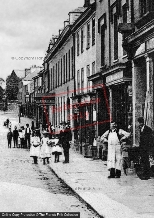 Photo of Callington, Locals On Fore Street 1893