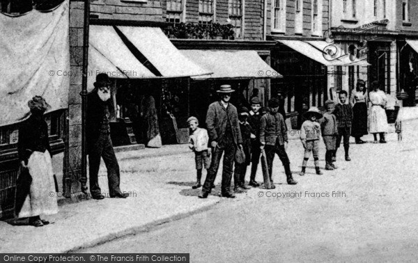 Photo of Callington, People On Fore Street 1893
