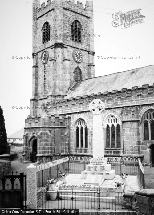 Photo of Callington, St Mary's Church And War Memorial c.1955