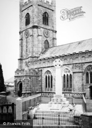 St Mary's Church And War Memorial c.1955, Callington